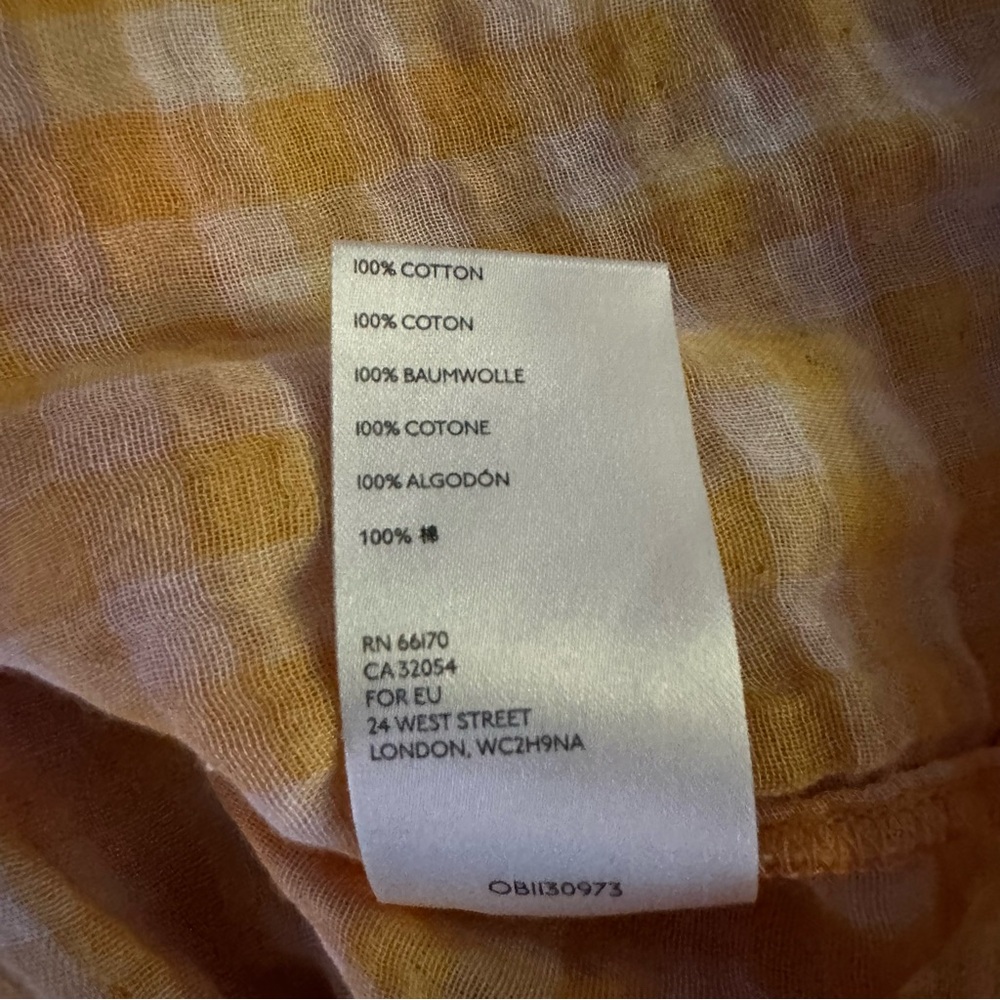 Pilcro and the Letter Press Gauzy Oversized Plaid Babydoll Top XS - Picture 9 of 9